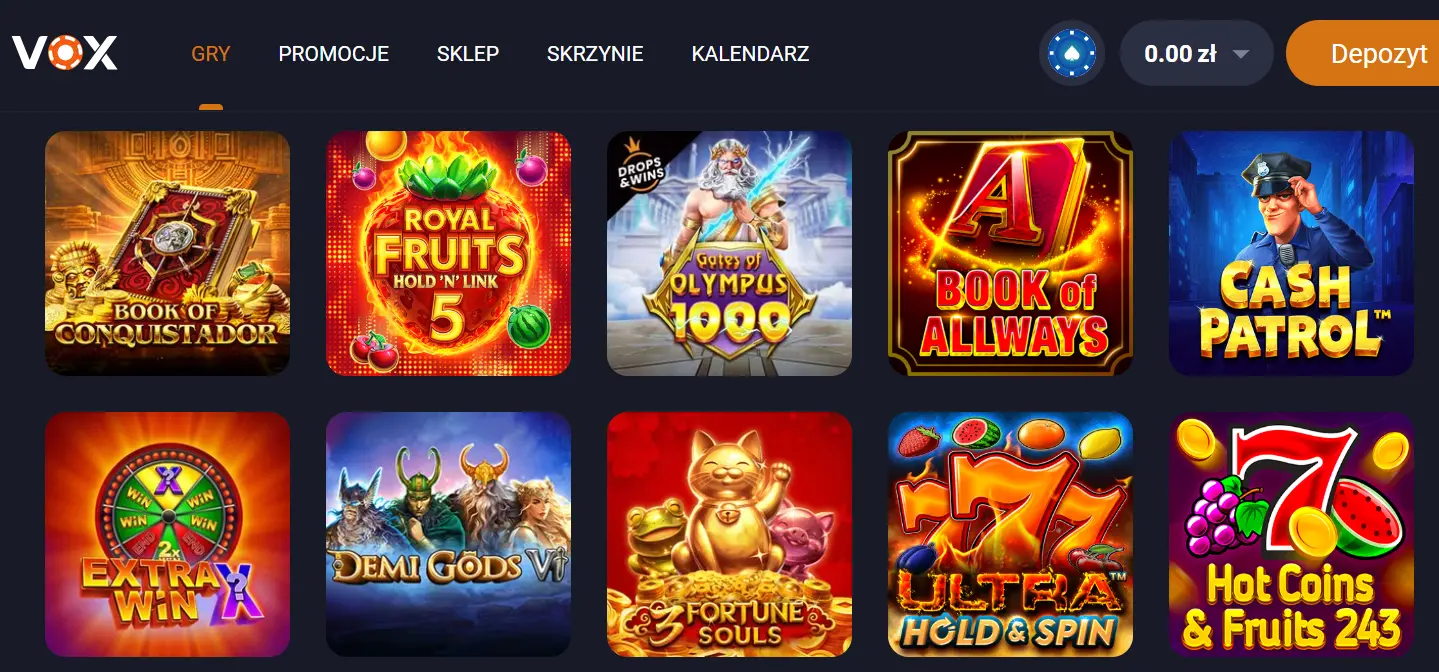 VOX Casino Licencjonowane kasyno online z szeroką ofertą płatności i niskim progiem wejścia